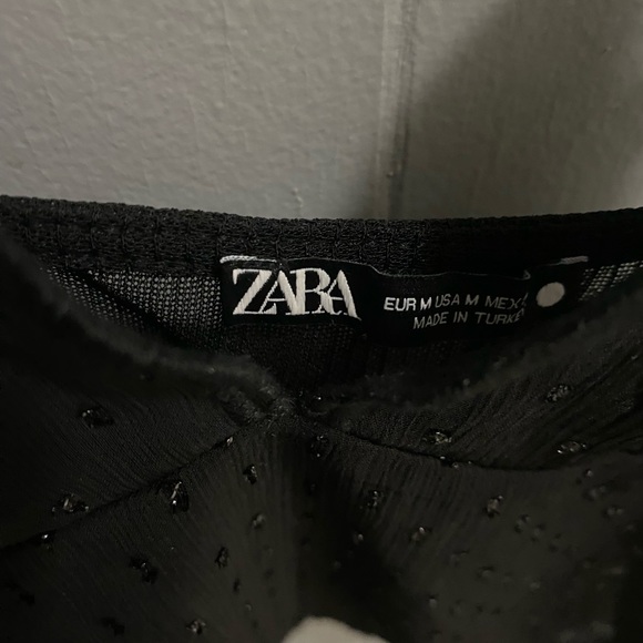ZARA- WOMEN’S BLACK SHEER TANK TOP - Picture 2 of 3